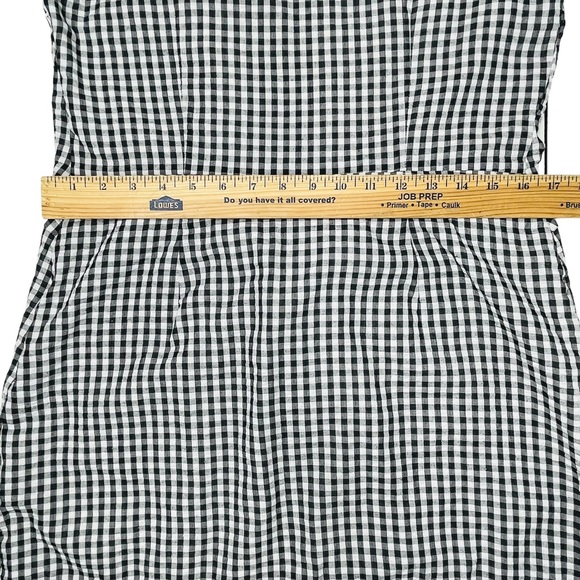 Vineyard Vines Black & White Gingham Seersucker Tie Front Dress Size 10 - Picture 13 of 16